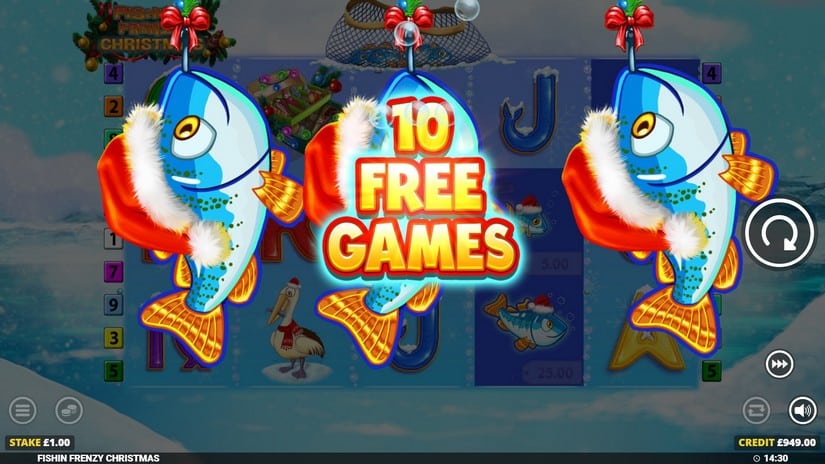 Fishin’ Frenzy Christmas slot screen 3