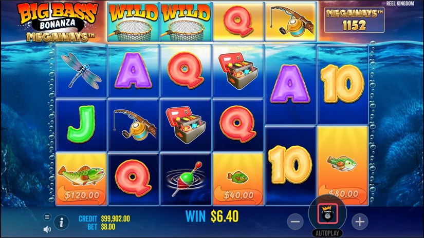 Big Bass Bonanza Megaways slot screen 1