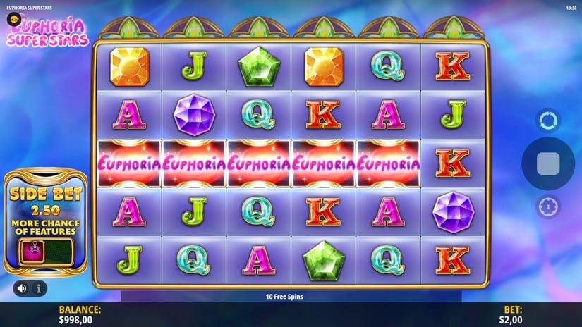 Euphoria Super Stars slot screen 2