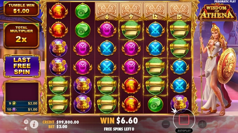Wisdom of Athena slot screen 5