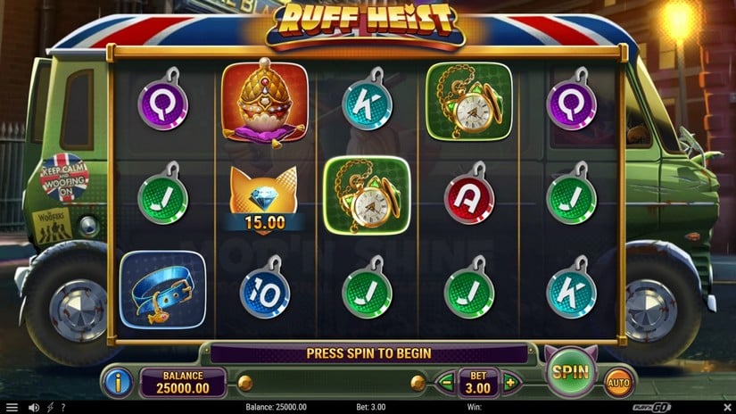 Ruff Heist slot screen 1