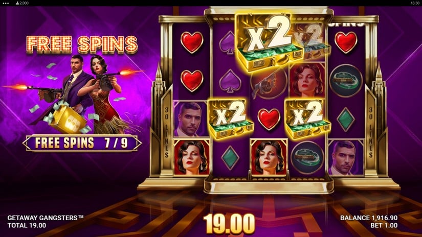 Getaway Gangsters slot screen 4