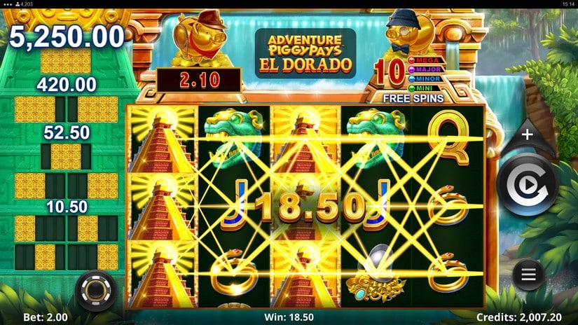 Adventure PIGGYPAYS El Dorado slot screen 2