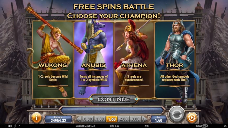 Divine Showdown slot screen 4
