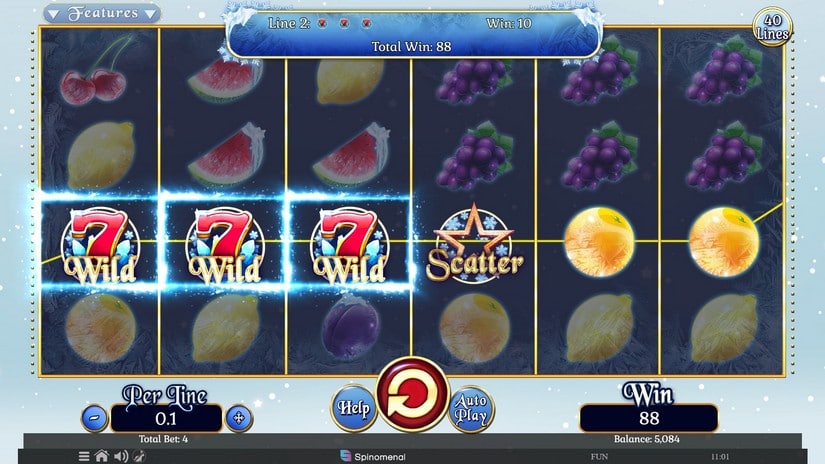 Fruits On Ice Collection slot screen 2