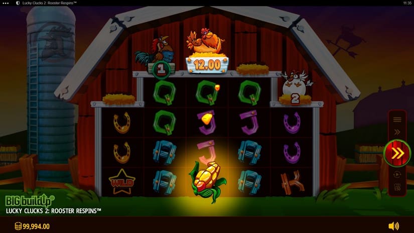 Lucky Clucks 2 Rooster Respins slot screen 2