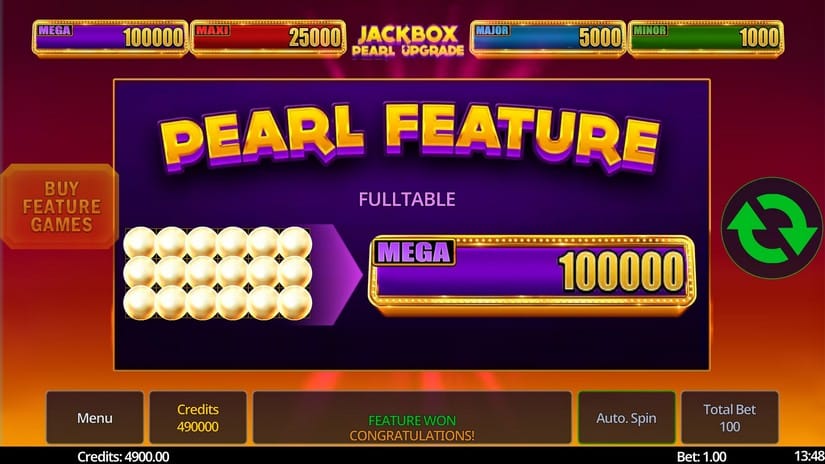Jackbox Pearl Upgrade slot screen 3