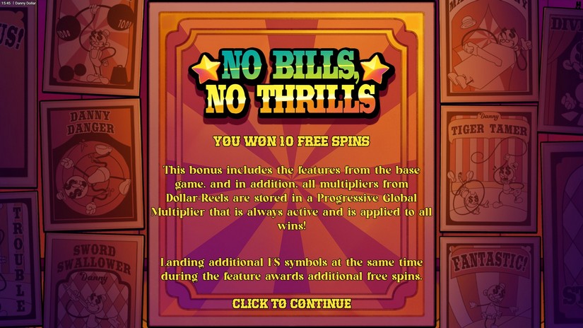 Danny Dollar slot screen 3