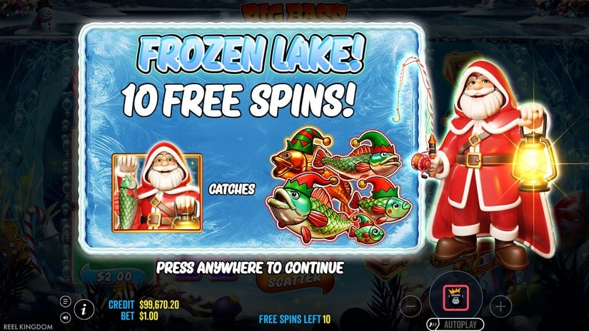 Big Bass Christmas Frozen Lake slot screen 6