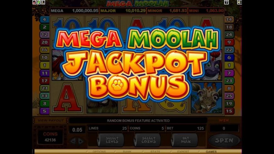 Mega Moolah Isis slot screen 2