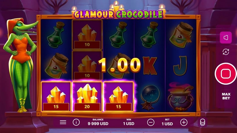 Glamour Crocodile slot screen 2