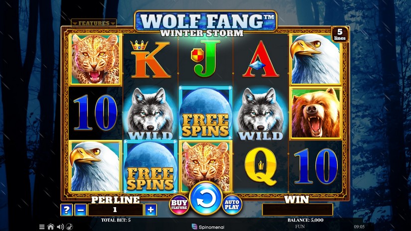 Wolf Fang Winter Storm slot screen 1