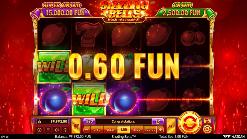 Sizzling Bells™ slot screen 2
