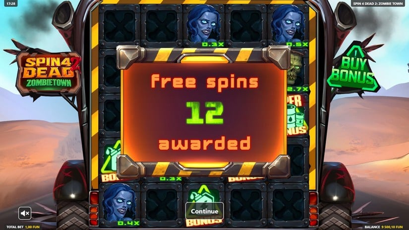 Spin 4 Dead 2: Zombietown slot screen 4