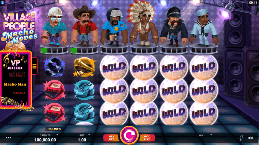 Village People Macho Moves slot screen 1