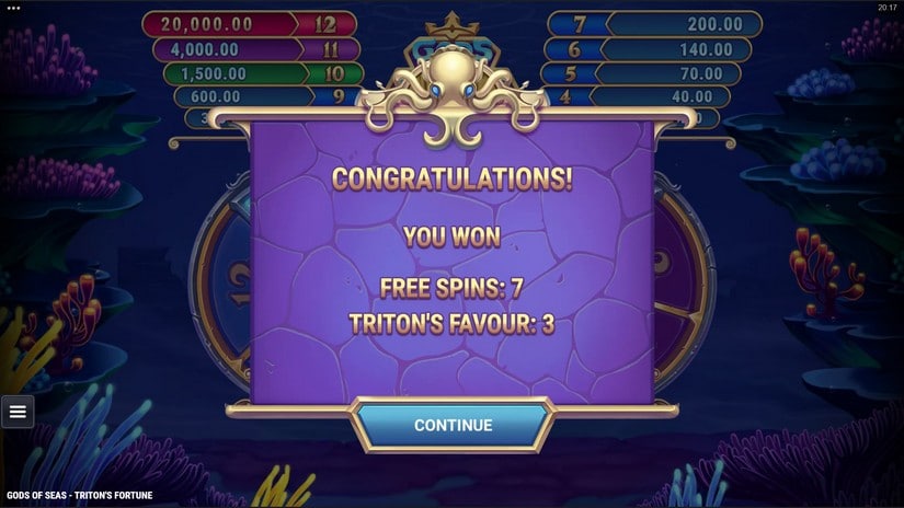 Gods of Seas Triton’s Fortune slot screen 4