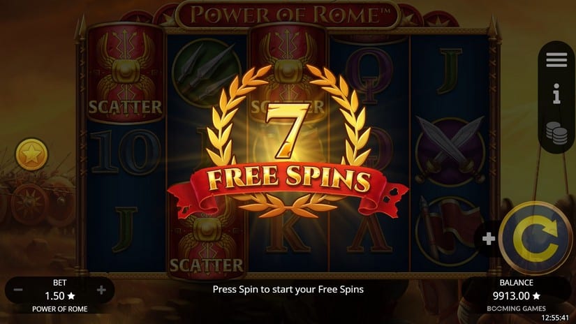 Power of Rome slot screen 3