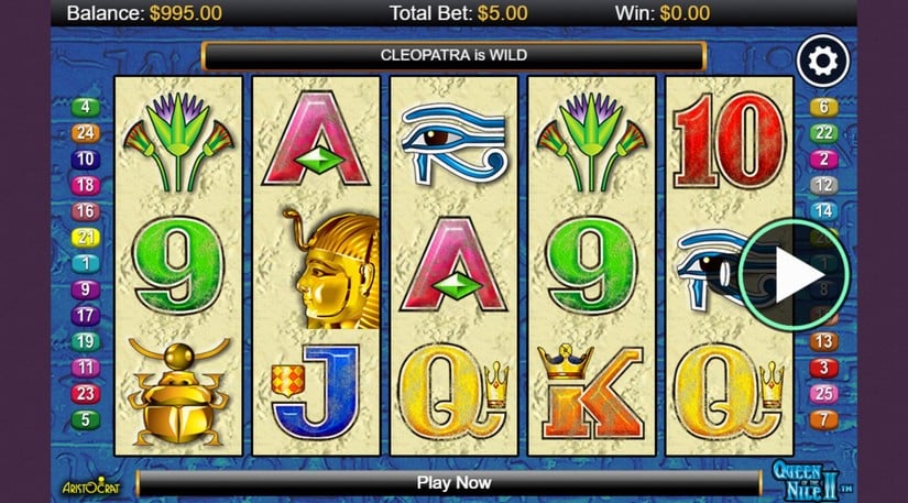 Queen of the Nile 2 slot screen 1