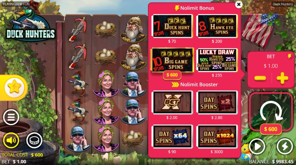 Duck Hunters bonus buy