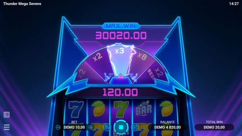 Thunder Mega Sevens slot screen 4