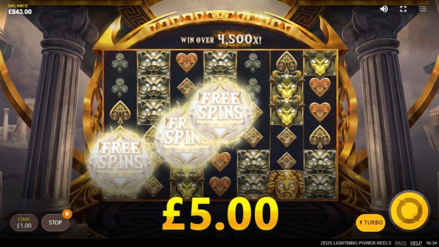 Zeus Lightning Power Reels slot screen 3