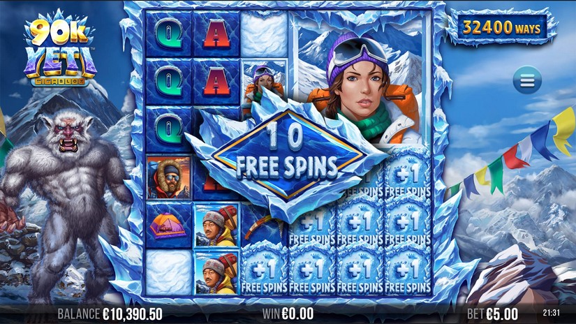 90K Yeti Gigablox slot screen 3