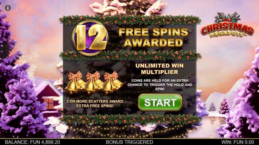 Christmas Megapots slot screen 3