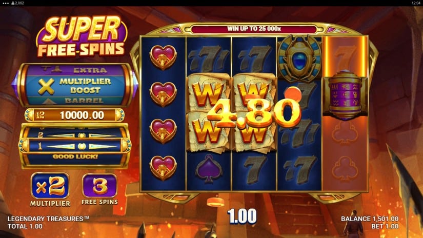 Legendary Treasures slot screen 6