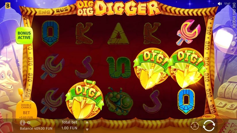 Dig Dig Digger slot screen 2