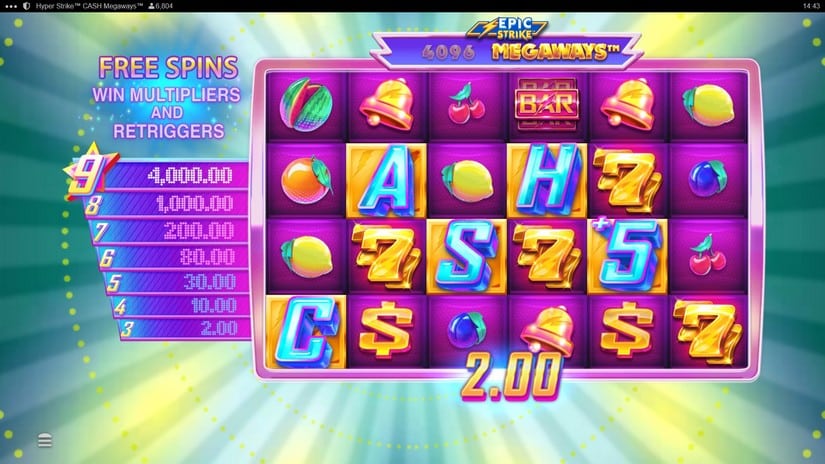 Hyper Strike Cash Megaways slot screen 3