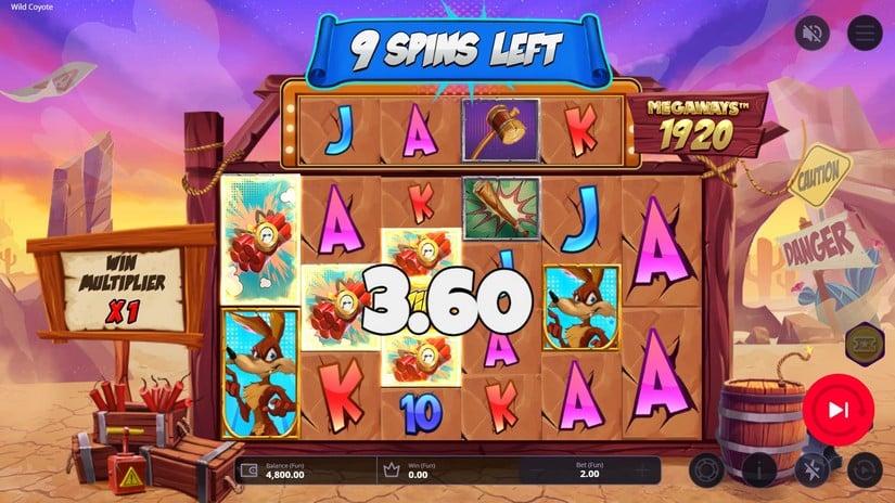 Wild Coyote Megaways slot screen 4