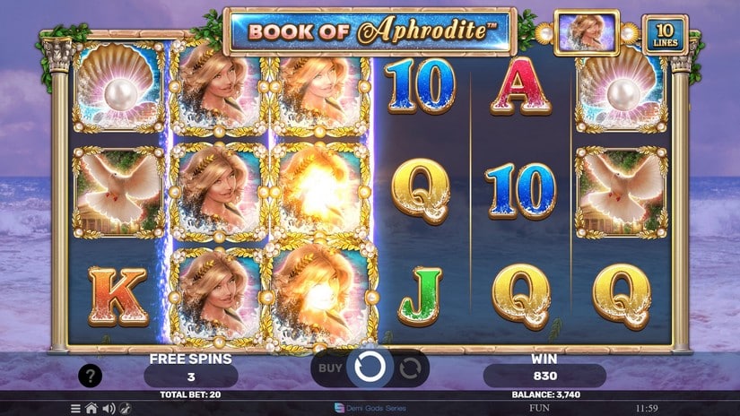 Book Of Aphrodite slot screen 6