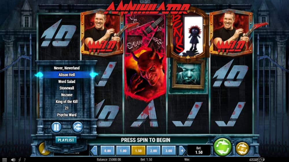 Annihilator online slot features