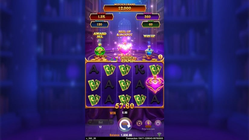 3 Witch’s Lamp slot screen 1