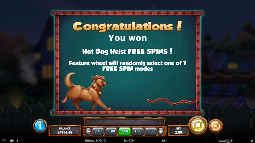 Hot Dog Heist slot screen 3