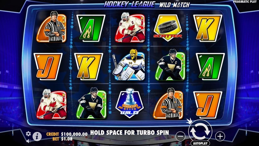 Hockey League Wild Match slot screen 1