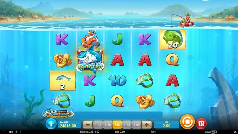 Boat Bonanza Down Under slot screen 3