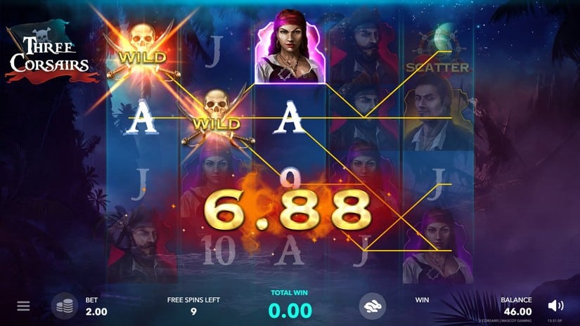 Three Corsairs slot screen 3