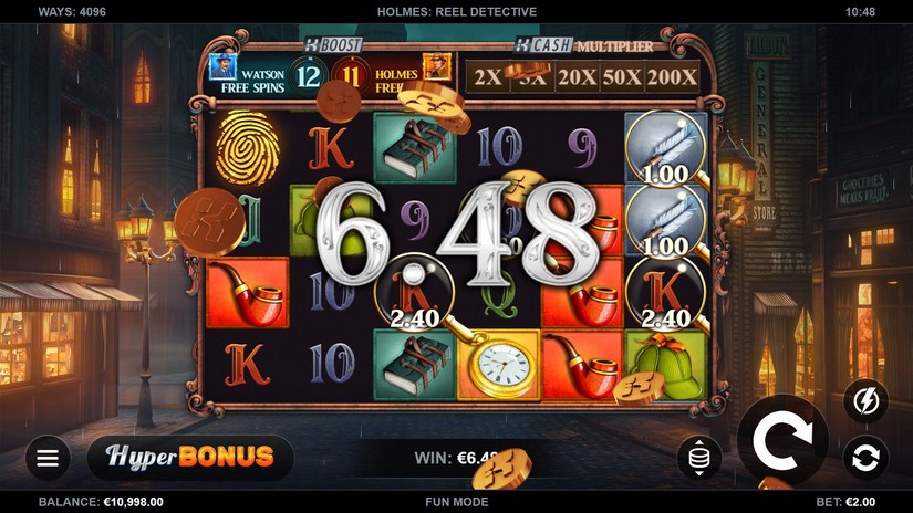 Holmes: Reel Detective slot screen 2