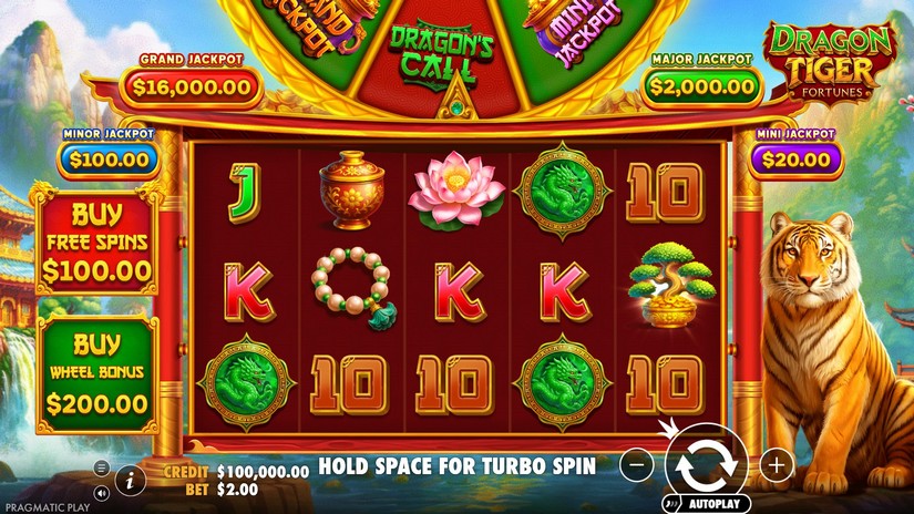 Dragon Tiger Fortunes slot screen 1