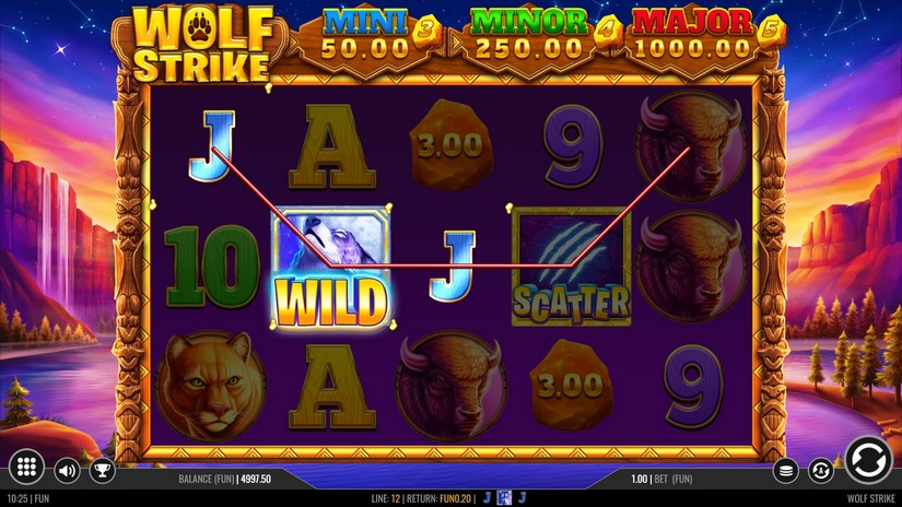 Wolf Strike slot screen 2