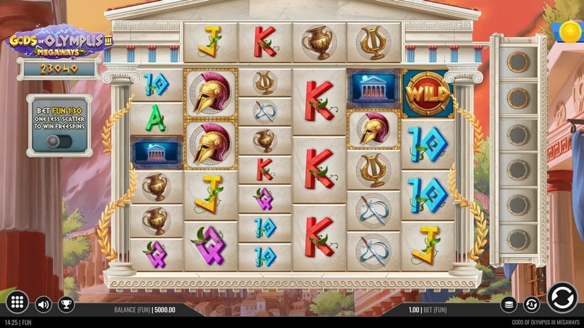 Gods of Olympus 3 Megaways slot screen 1