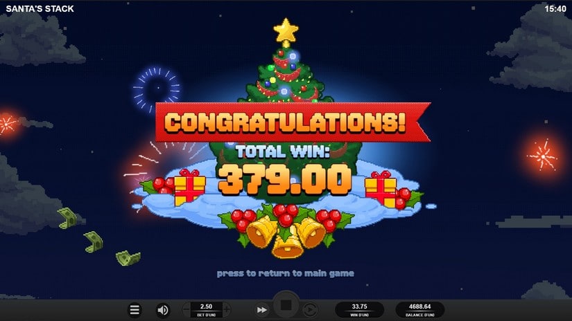 Santa’s Stack slot screen 6