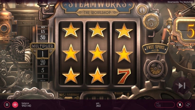 Steamworks slot screen 5