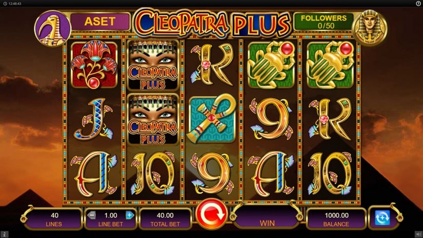 Cleopatra Plus slot screen 1