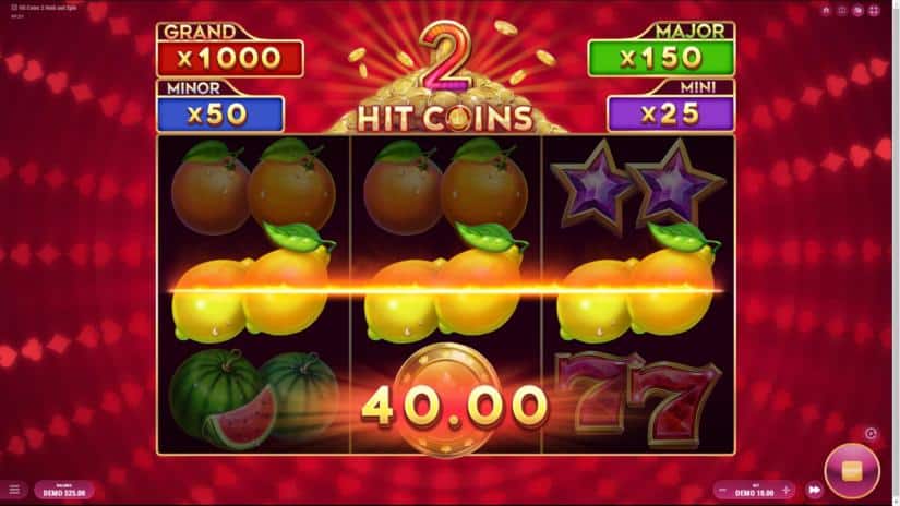 Hit Coins 2 Hold and Spin slot screen 2