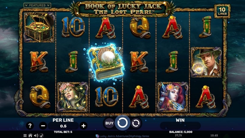 Book of Lucky Jack The Lost Pearl slot screen 1