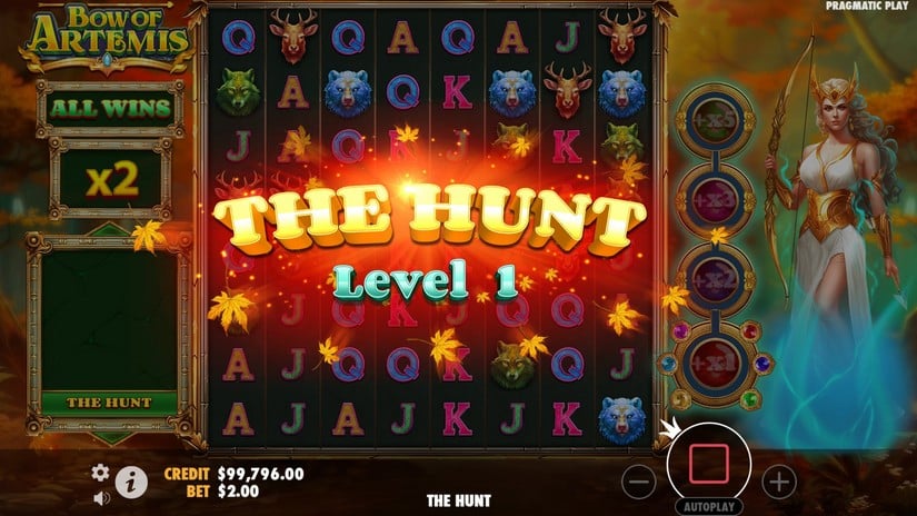 Bow of Artemis slot screen 2