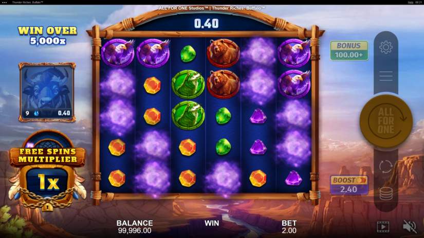 Thunder Riches Buffalo slot screen 3