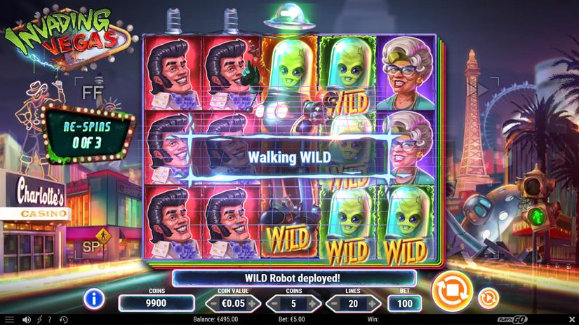 Invading Vegas slot screen 2